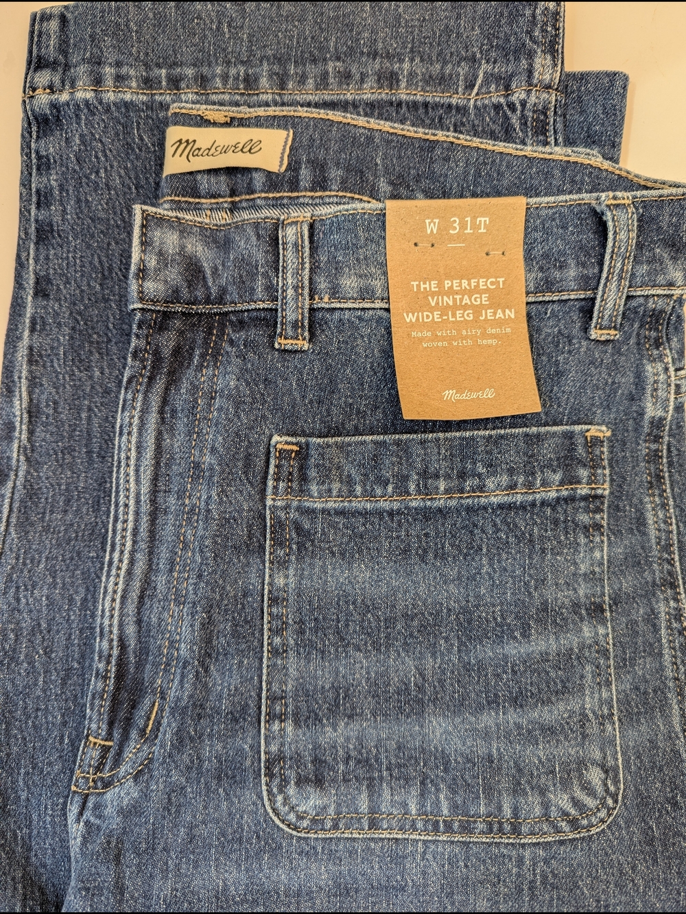 Madewell Women's Vintage Wide-Leg Jeans - 10 Tall - Picture 1 of 5